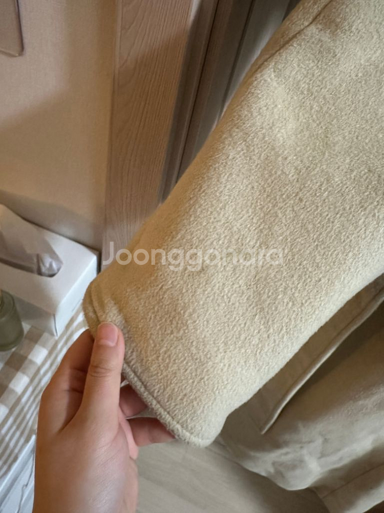 옷장정리| 오버핏 허리끈 메이썸 싱글 버터색롱코트--2