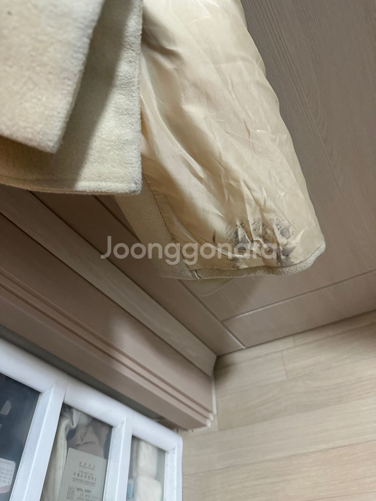 옷장정리| 오버핏 허리끈 메이썸 싱글 버터색롱코트--5