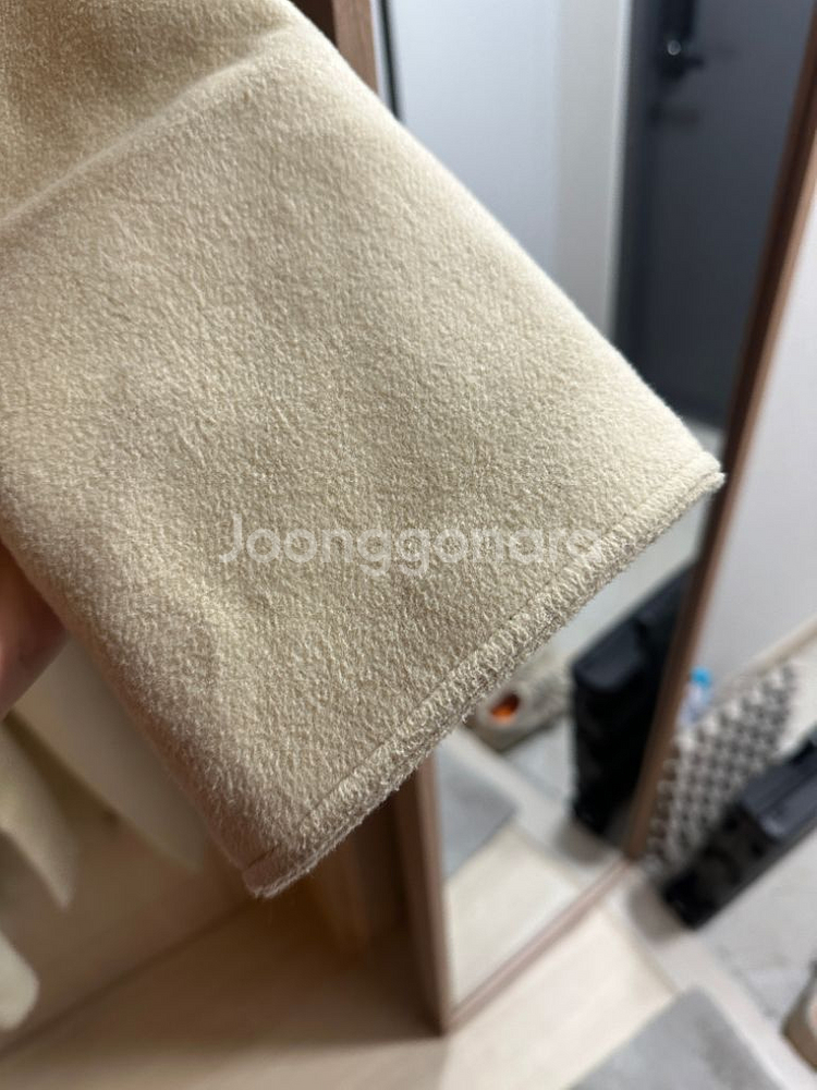 옷장정리| 오버핏 허리끈 메이썸 싱글 버터색롱코트--7