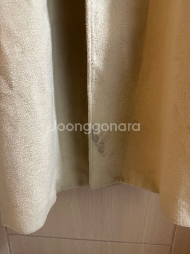 옷장정리| 오버핏 허리끈 메이썸 싱글 버터색롱코트--6