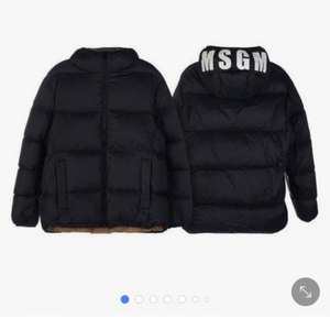 MSGM 후드 구스 패딩 (블랙)