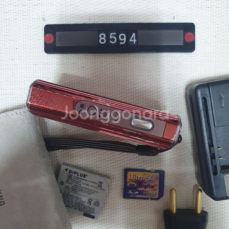 삼성 베뉴 i70 레드 디지털카메라 파우치포함--2