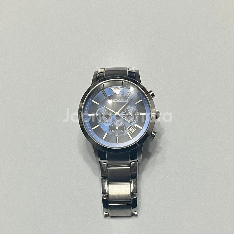 엠포리오 아르마니 남성시계 크로노 블루 43mm 메탈--3