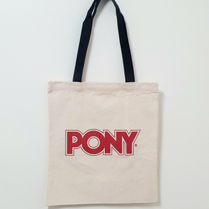 PONY 아이보리 배색 에코백 새상품