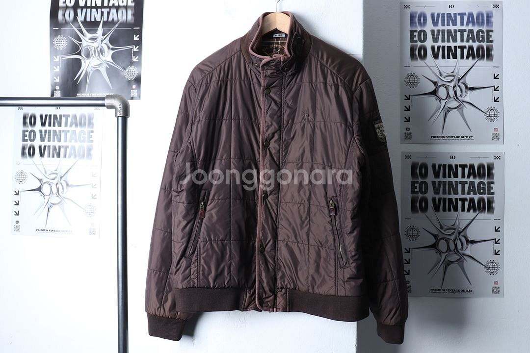 (2XL) 헤지스 패딩 점퍼자켓 브라운 올드스쿨--1