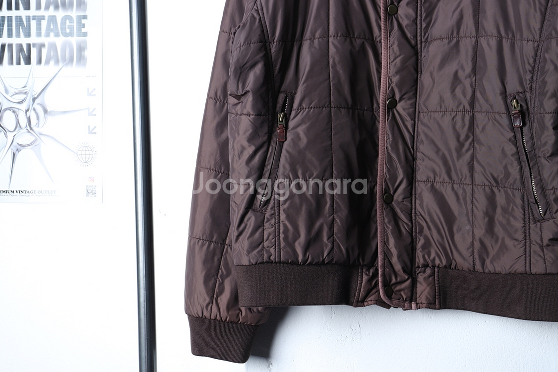 (2XL) 헤지스 패딩 점퍼자켓 브라운 올드스쿨--3