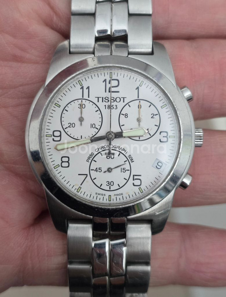 티쏘 (TISSOT) PR50 크로노그래프 메탈 시계--1