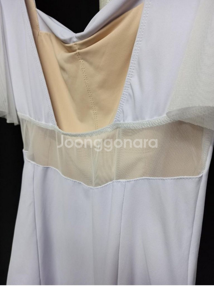 레이시 프릴 스퀘어넥 레오타드 성인발레 XL--4