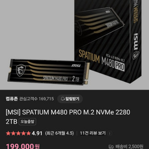 MSI SPATIUM M480 PRO 2TB NVMe