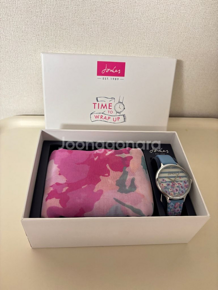 Joules 시계 스카프 세트 - 미사용품 쿼츠--3