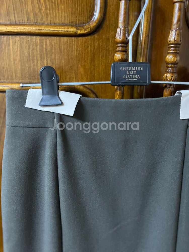 (텍있는 새상품)쉬즈미즈 스커트 카멜, 카키 55사이즈--7