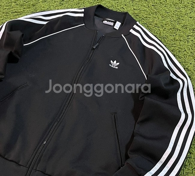 아디다스 검정 블랙 여자 트랙탑 져지집업 100/L--1