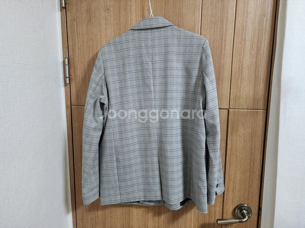 (77)여성 탑텐 체크 싱글 자켓--2