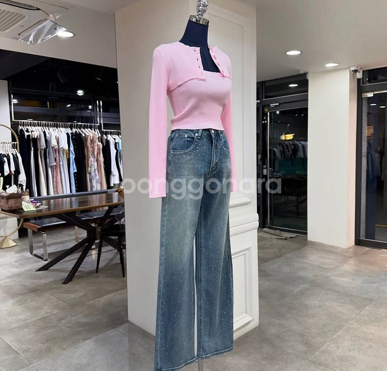 알왕 수입 볼레로 나시 가디건 섹시 큐티 청순 세트 탑--4