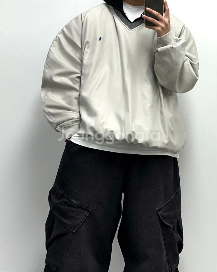 폴로 랄프로렌 90s 올드스쿨 오버핏 웜업--1