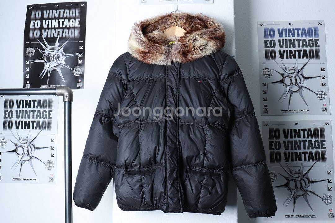 W(L) 타미힐피거 패딩 점퍼자켓 블랙 올드스쿨--1