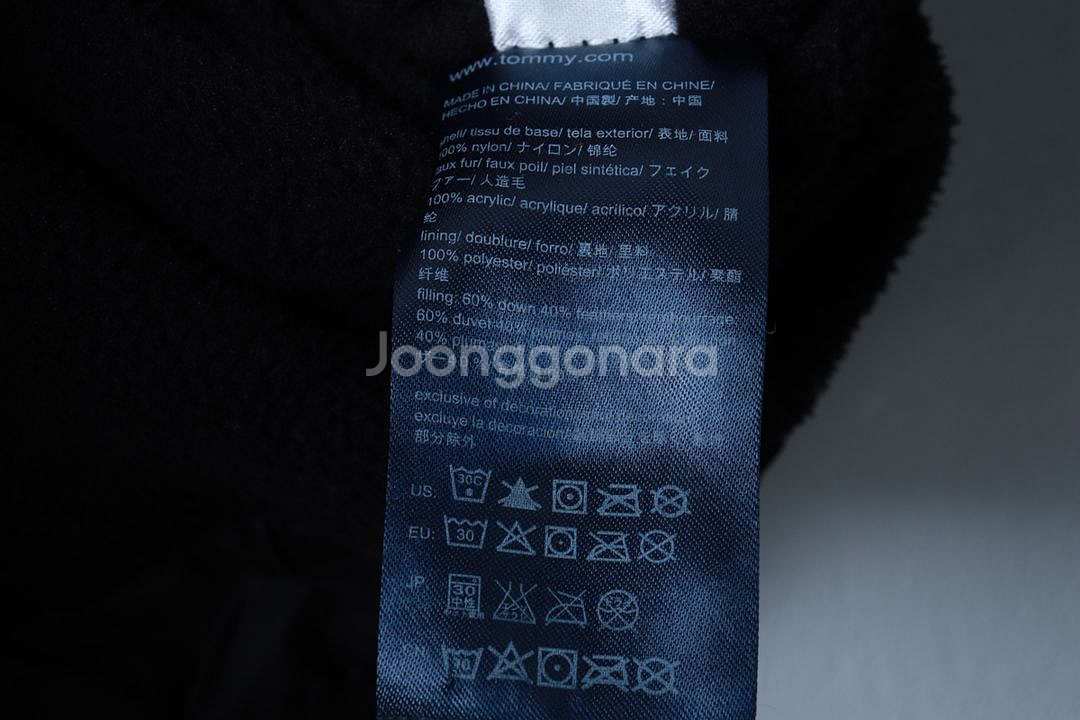 W(L) 타미힐피거 패딩 점퍼자켓 블랙 올드스쿨--5