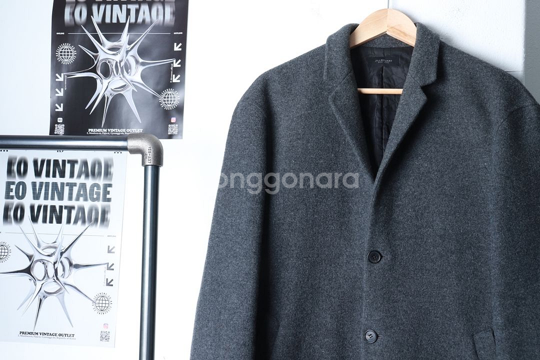 (L-XL) 질스튜어트 코트자켓 그레이 울 올드스쿨--2