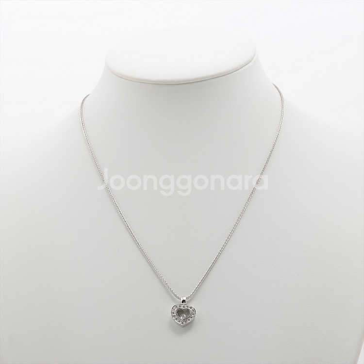 천연 다이아몬드 0.25캐럿 하트 펜던트 목걸이--4