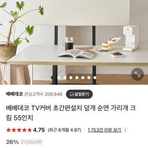 도파민 줄이기: TV 가리개 (55인치)