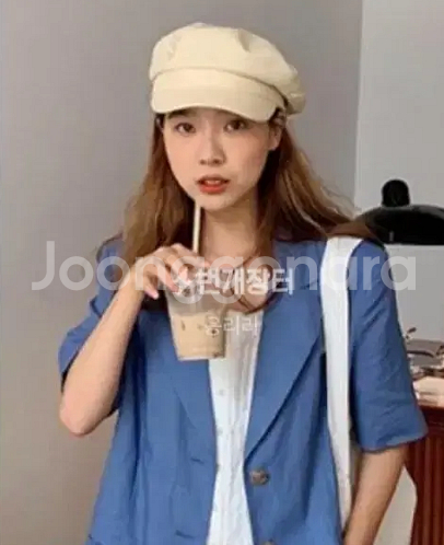 프롬비기닝 블랙 뉴스보이/헌팅 캡 모자--1