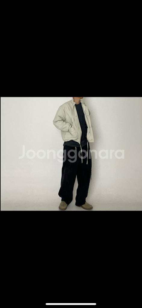세일 남자 퀄팅 숏야상 패딩 의류 새상품 연그레이 블랙--2