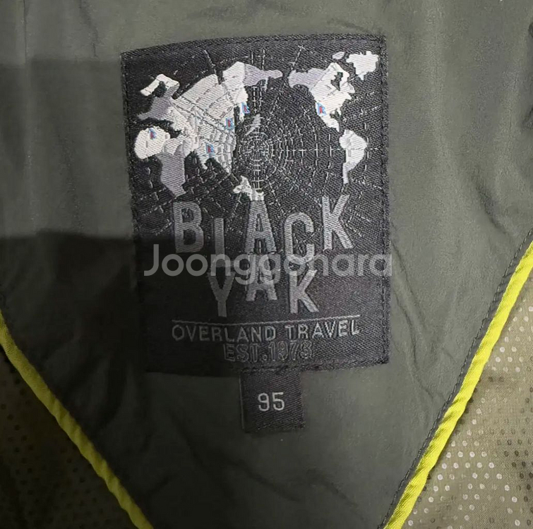 블랙야크 후드 폭스퍼 구스다운 숏패딩 자켓 올리브그린--6