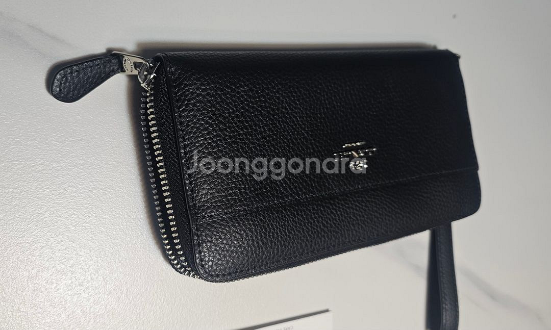 블랙 코치 장지갑 F76517--1