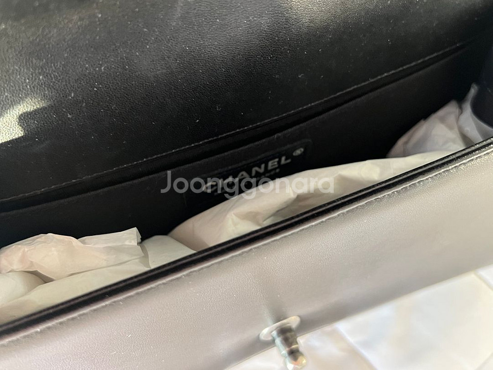 샤넬 보이 미디움 램스킨 빈티지 은장 판매--5