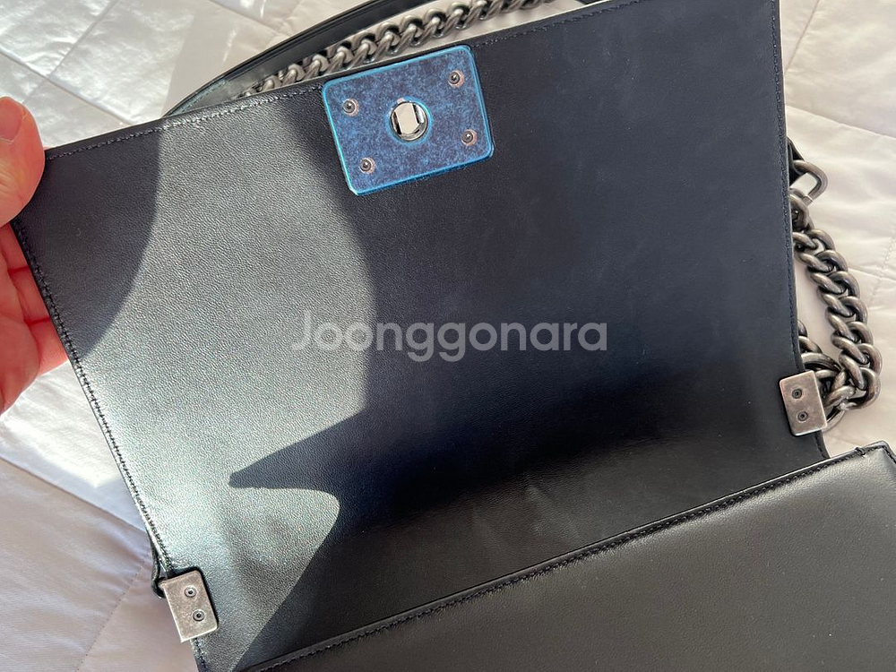 샤넬 보이 미디움 램스킨 빈티지 은장 판매--4