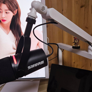 슈어 팟캐스트 XLR USB-C 하이브리드 듀얼 마이크