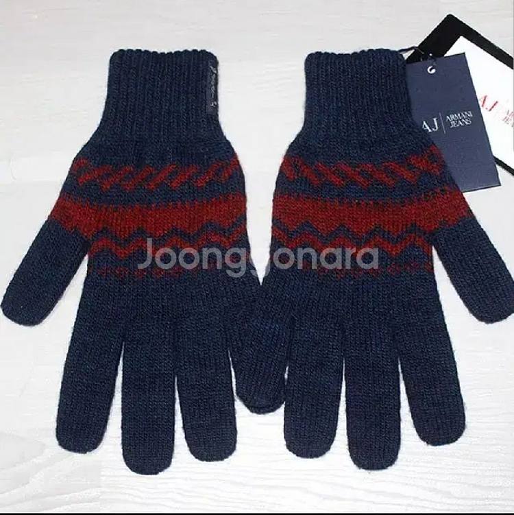 새제품) 아르마니 남성 장갑 M 네이비 정품 택포--0