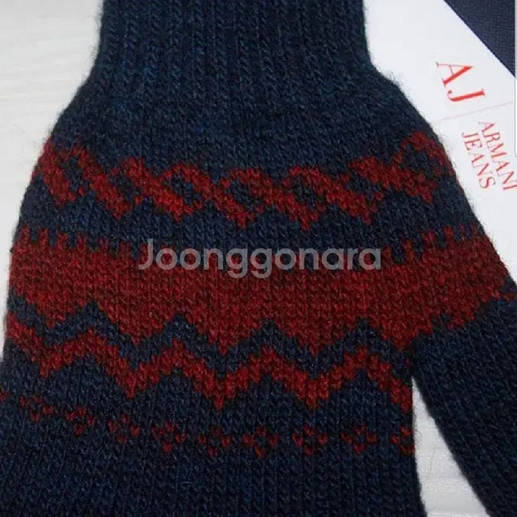 새제품) 아르마니 남성 장갑 M 네이비 정품 택포--2