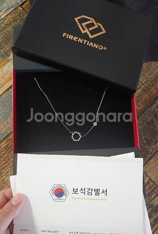 피렌티아노 천연 다이아몬드 목걸이(새상품)--4
