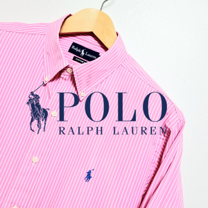 택포 남성 폴로 POLO pink 긴팔 남방 셔츠