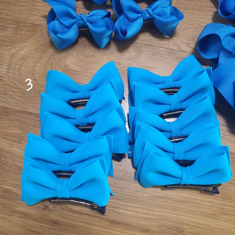 리본 헤어핀 머리띠 일괄--3