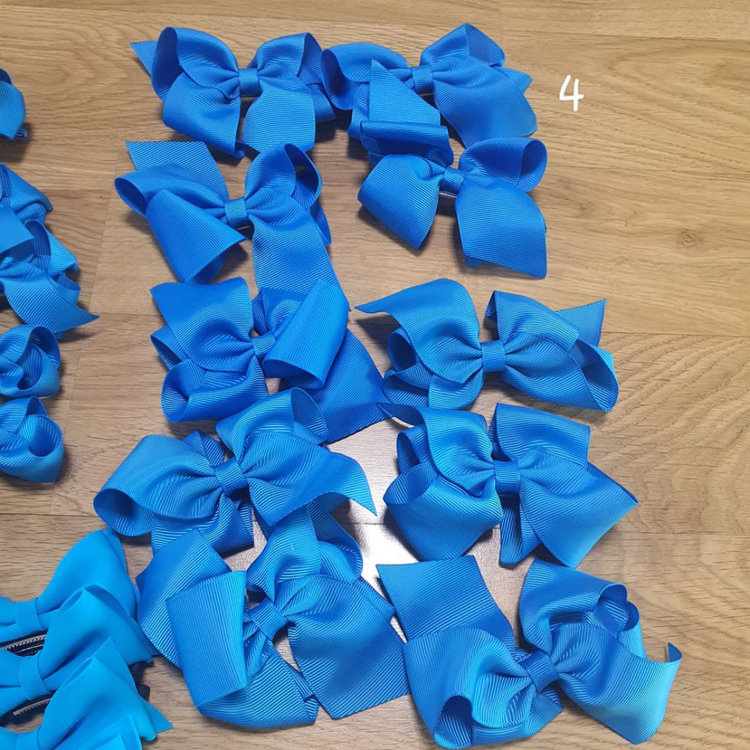 리본 헤어핀 머리띠 일괄--4