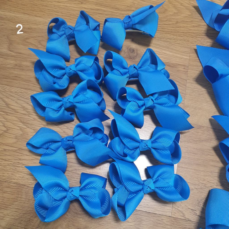 리본 헤어핀 머리띠 일괄--2