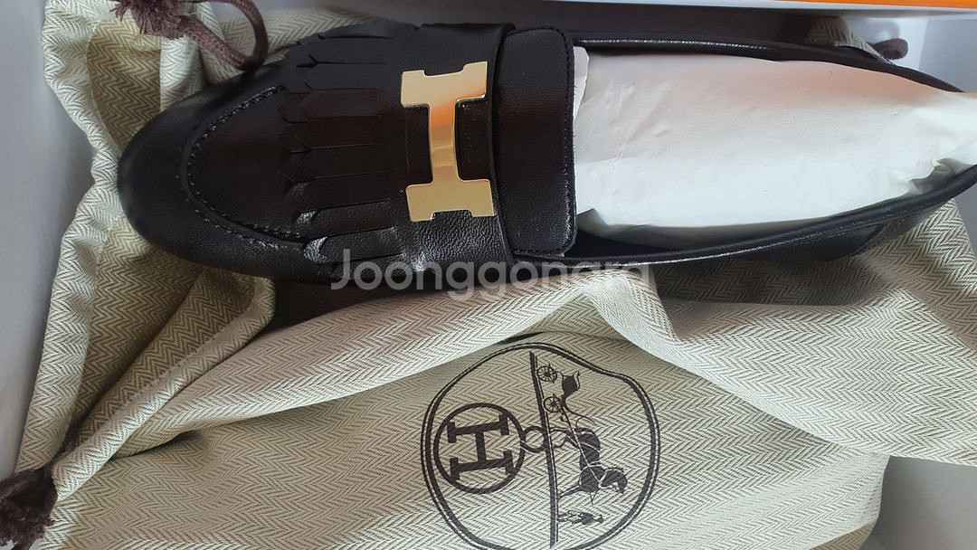 에르메스 로얄로퍼 블랙 금장 36 새상품 (25년2월)--2