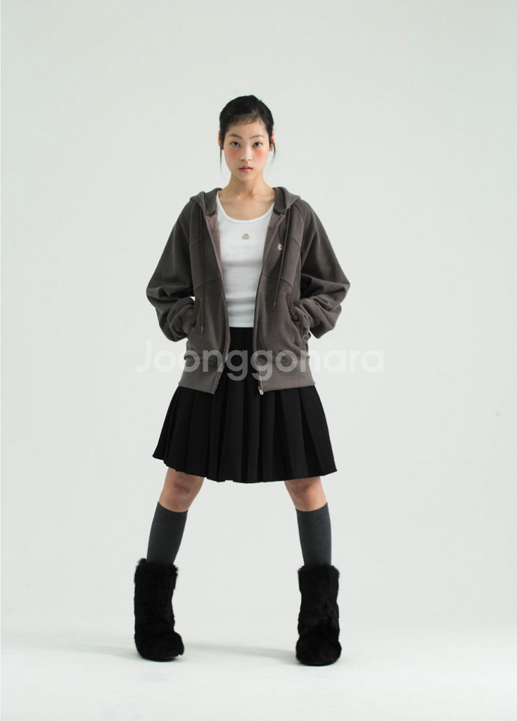 코이세이오 스트링 포켓 후드 집업 와인--2