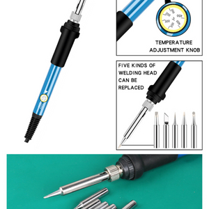 (새상품)납땜인두기종합세트 온도조절 팁6개 납, 받침대