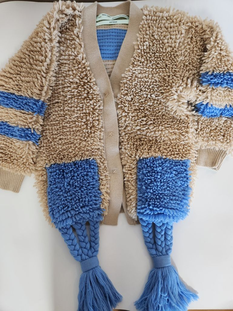 오프화이트 니트 가디건 코트--2