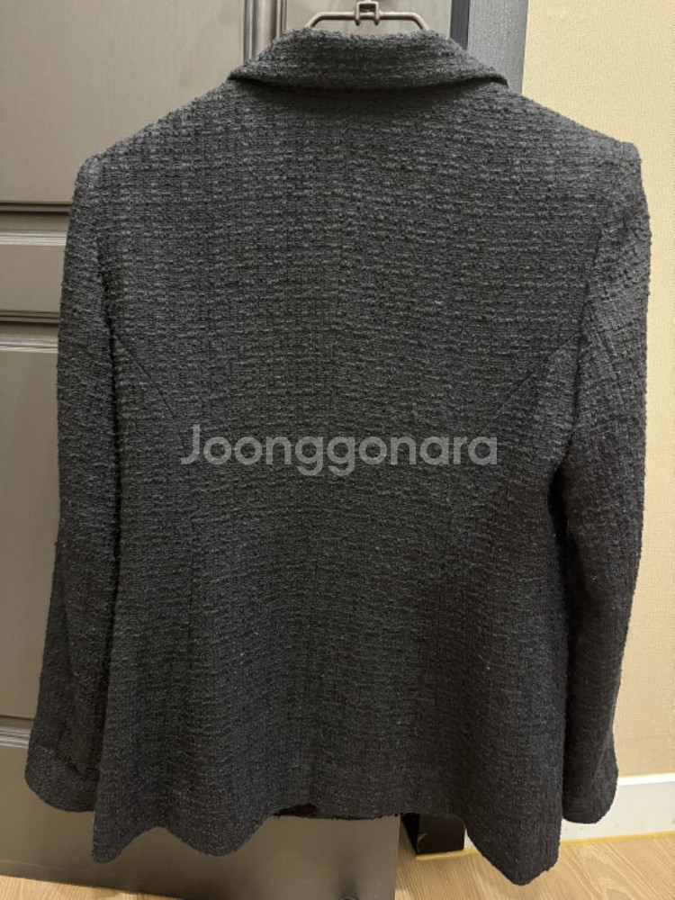 질스튜어트 이태리수입원단 블랙트위드자켓--1