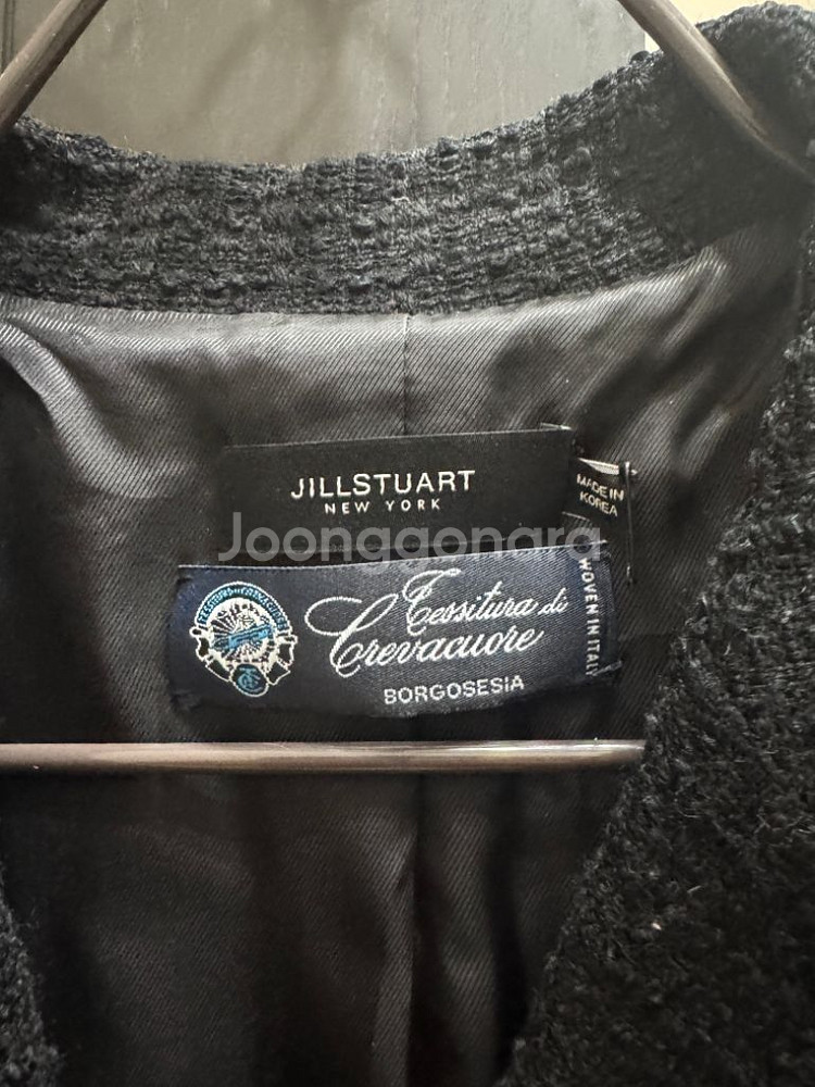 질스튜어트 이태리수입원단 블랙트위드자켓--2