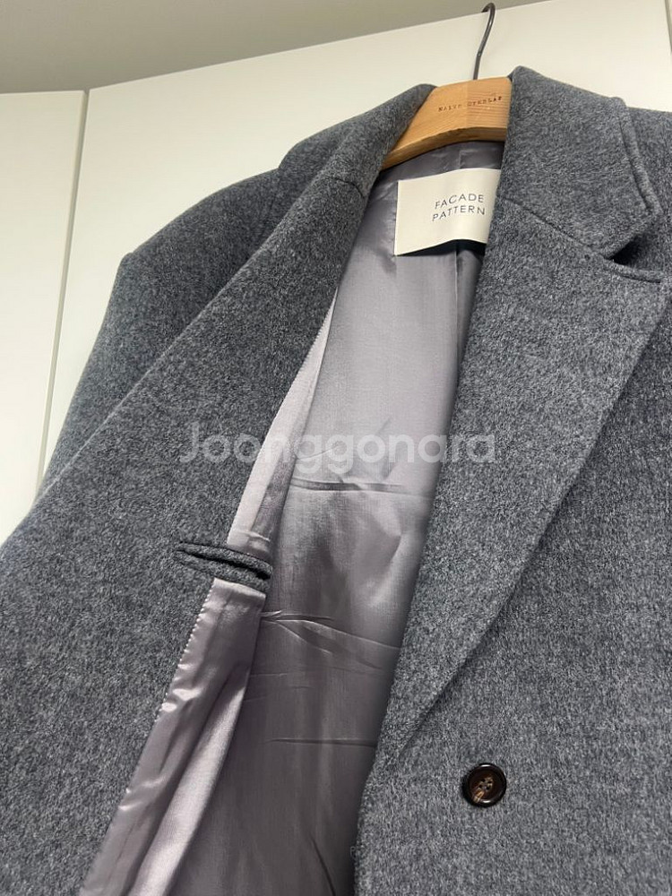 파사드패턴 싱글 코트 charcoal (24FW)--4