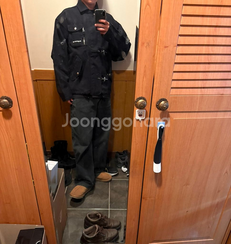 슈프림 캔버스 클립 자켓 블랙 - 23SS--6