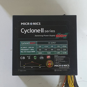 마이크로닉스 cyclone II 600w 파워