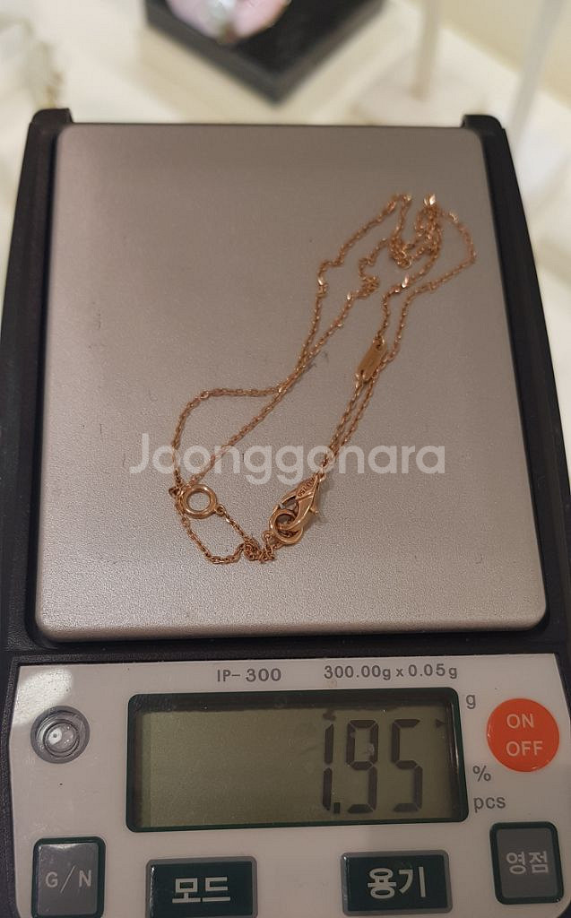 18k 핑크 골드 목걸이--2