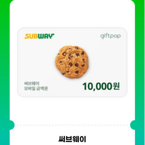 서브웨이 잔액관리형 21000