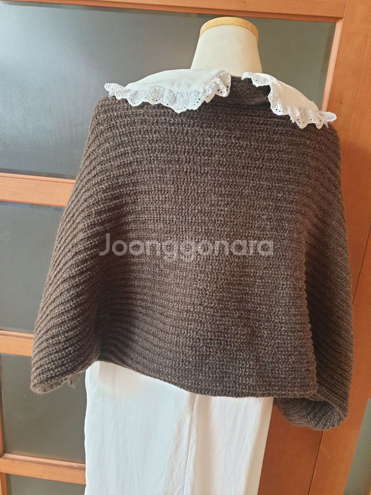 (새제품)도톰니트 브라운 볼레로 가디건--8